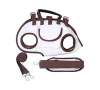 ZYHARUKO Contemporary Dog Carrier Handheld Crossbody Fashion Permanent Fabric Compact Size Active Animals Outdoor Use White Grasps Complimentary Dog Crossbody Pack