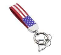 ZYHARUKO Corrosions Resistant Auto Chains Featurings America Emblems Car Keychain For Everyday Carry And Gift Givings Flag Car Keychain