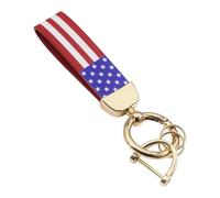 ZYHARUKO Corrosions Resistant Auto Chains Featurings America Emblems Car Keychain For Everyday Carry And Gift Givings Flag Car Keychain