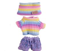 ZYHARUKO Creative Doll Clothes 17cm Plush Accessory Easy Change Design Sweater Pants Hat for Kids Pretend Play Toy Wear Anime Outfit