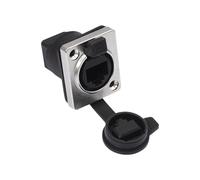ZYHARUKO D Type Panel Mount Networking Adapter RJ45 Female Connector Waterproof For Outdoor Cat6/Cat5e Ethernet Connection Networking Docking Module