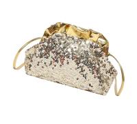 ZYHARUKO Fashionable Ruffle Detail Handheld Purse For Bridal Shower Cocktail Parties Friendly PU Leather Shoulder Bag Trendy Office Commuters Crossbody