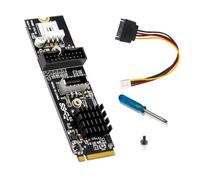 ZYHARUKO Front Panel USB 3.1 Adapter Card With MKey PCIe Interfaces Delivers Fast 5Gbps Transfer Multiple Port Expansion PCIe Card