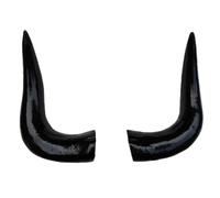 ZYHARUKO Halloween Black Realistic Devil Horn Padded Appliques Patches Craft Backpack Sewing Supply Woman Hairband Appliques Realistic Sheep Horn Applique Sewing Craft Supply