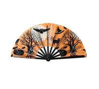 ZYHARUKO Halloween Celebration Folding Fan 33cm Folding Design Party Supplies Decoration Gift Decorative Kung Fu Fan Travel Friendly