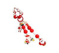 ZYHARUKO Holiday Snowman Charm Keyring Elegant Beaded Designs Resin Alloy Ornament Bag Accessory Festival Backpack Accessory