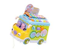 ZYHARUKO Interactive Electric Musical Bus Learning Toy With Percussion Piano And Music For Toddler Early Educational Cognition Early Learning Toy Car For Children
