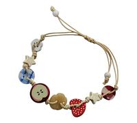 ZYHARUKO Lovely Appled Charm for Girls with Brown Cord Fun and Stylish Accessory for Trendy Women Ladies Daily Use Fashion Accessory