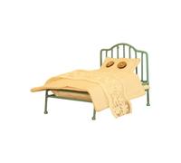 ZYHARUKO Metal Frame Miniature Bed For 1/12 Doll House Decoration Craft Model Project Scene Display Kids Pretend Play Accessory Miniature Doll House Furniture