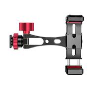 ZYHARUKO Metal Phone Tripod Mount 360 Smartphone Adapter With Double 1/4" Hot Shoe Mounts Adjustable Cellphone Clamp Stand Tripod Mount Holder