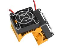 ZYHARUKO Motor Heat Sink With Double Cooling Fans For 1/8 Scale Remote Control Car Motors 4074 4274 1515 Model Modifications High Efficiency Remote Control Toy Heatsink