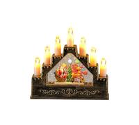 ZYHARUKO Music Box Christmas Decoration Gift With Snowfalls Effect And Festival Melodies For Holiday Homes Party Desk Ornament Resin Christmas Music Box With Hand Painted Holiday Scenes