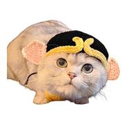 ZYHARUKO Pet Crocheted Hat Pet Birthday Headgear for Puppies and Cats Lovely Crocheted Christmas Comfortable Wear Stylish Knitted