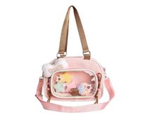 ZYHARUKO Practical Clear PVC Anime Themed Shoulder Bag Crossbody Bags Spacious School Essential Organized With Adjustable Strap Lightweight Nylon Bag