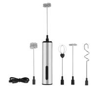 ZYHARUKO Rechargeable Electric Milk Frother 3 Speed Handheld Foam Maker Mixer For Latte Cappuccino Hot Chocolate Ergonomic Design Hand Mixer