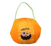 ZYHARUKO Seasonal Pumpkin Collector Bag Big Capacity Design Sturdy Velvets Fabric Party Essential for Kids Gatherings Trick Or Treats Candy Bag