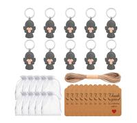 ZYHARUKO Set Of 10 Elegant Angelic Keychain Charm Angelic Rings Supplies Keychain Favor Souvenirs For Various Occasions Event Giveaways
