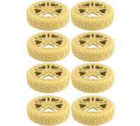 ZYHARUKO Set Of 8 Flower Texture Silicone Wheel Covers For Luggage Quiet Rolling Suitcase Wheel Protective Covers Replacement Luggage Cover