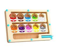 ZYHARUKO Tracing Number Mazes Counting Board & Color Sorting Game Educational Wood Mazes Toy For Children Tracing Number Maze Board