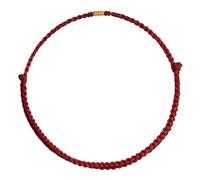 ZYHARUKO Unique Handmade Gold Bead Red Rope Bracelets Hand Braided Thread Handchain String for Teenage Lucky and Protections Bracelets Jewelry
