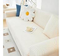 ZYHBBGXFC-XM 1 2 3 4 5 Seater Sofa Slipcover Luxury Thick Velvet Furniture Protector Solid Color Couch Cover Stretch Recliner Chair Cover(Beige,1-seat 90-140cm)