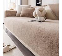 ZYHBBGXFC-XM Premium Thick Rabbit Plush Sofa Slipcover, 1-3 Seater, L-Shape Option, Soft Faux Fur, Non-Slip, Durable Furniture Cover For Living Room(120 * 180cm/47 * 71in)