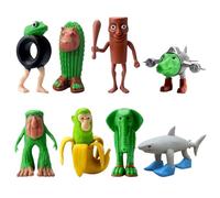 ZYHDFH Pack of 8 Italian Brain Red Figures Tung Tung Tung Sahur Tralalero Tralala Figure Desk Decorations Gifts for Children & Adults, Shark, Monkey & More, Gaming Fans from 6 Years