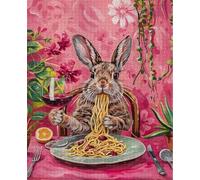 ZYHDK 1000 Pieces ,Adult Stress Relief Toys ,Funny Animals Eating Pastas Painting ,Art Jigsaw ,Memory Games For The Elderly Xd426Yk