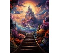 ZYHDK 1000 Pieces ，Colourful Irregular Puzzle,Difficult Jigsaw,Abstract Castles Posters ，Adult Personalised Challenge Toys ，Family Stress Reduction Games Xd224Yk