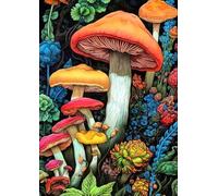 ZYHDK 1500 Pieces ，Colorful Fun Puzzle ，Pictures ，Gifts ，Psychedelic Mushrooms Abstract Painting ，Children'S Challenge Games ，Adult Decompression Toy - Zy139Zk