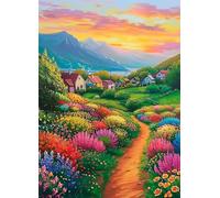 ZYHDK 1500 Pieces ，Colorful Puzzle ，Pictures ，Gifts ，Countrysides Scenery ，Family Stress Reduction Games ，Wall Art Decoration - Kz144Dw