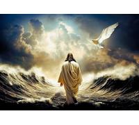 ZYHDK 1500 Pieces - Difficult Jigsaw - Gifts - Pictures - Jesus Marys Art Painting - Elderly Memory Cognition Game - Wall Art Decoration - Jw124Zk