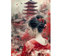 ZYHDK 1500 Pieces ，Irregular Puzzle ，Poster ，Gifts ，Japanese Kimonoss Woman Pictures ，Elderly Memory Cognition Games ，Wall Art Decoration - Zy239Zk