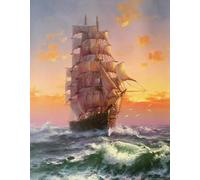 ZYHDK 1500 Pieces Jigsaw ,Lrregular Puzzle ,Sailings Ships Posters ,Memory Games For The Elderly ,Adult Stress Relief Toys Gifts,Dh249Sz