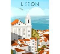 ZYHDK 1500 Pieces - Pictures - Gifts - Irregular Puzzle - Lisbon Travel Poster - Elderly Memory Cognition Games - Wall Art Decoration - Yz411Wk