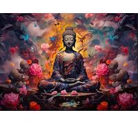ZYHDK 1500 Pieces - Poster - Difficult Jigsaw - Gifts - Buddhas Statues Art Pictures - Elderly Memory Cognition Game - Home Decoration - Kz243Dw