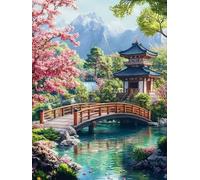 ZYHDK 1500 Pieces - Poster - Difficult Jigsaw - Gifts - Japanese Style Gardens Art Picture - Adult Personalised Challenge Toys - Home Decoration - Kz18Dw