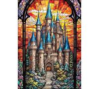 ZYHDK 1500 Pieces Puzzle - Poster - Difficult Jigsaw - Gifts - Colorful Castless Abstract Painting - Elderly Memory Cognition Games - Wall Art Decoration - Yz328Wk