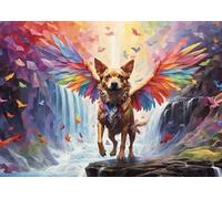 ZYHDK Colourful Irregular Puzzle - 2000 Pieces - Difficult Jigsaw - Abstract Dogs Painting - Memory Challenge Games For Adults - Family Stress Relief Toys Gifts - Hz126Zt