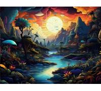ZYHDK Colourful Jigsaw - Puzzles 1000 Pieces - Abstract Landscapes Posters - Memory Games For Adults - Family Stress Relief Toys - Jz226Ap