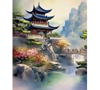 ZYHDK Japanese Landscapes Posters ，For Adult'S Educational Toys ，1000 Pieces ，Art Jigsaw ，Irregular Puzzles ，Elderly Memory Game Xd298Yk