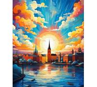 ZYHDK Jigsaw 1000 Pieces - Colorful - City Landscapes Oil Painting - Educational Toys Puzzle For Adults - Elderly Memory Cognition Games - Jz242Ap