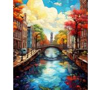 ZYHDK Jigsaw 1000 Pieces - Colorful - City Landscapes Oil Painting - Educational Toys Puzzle For Adults - Elderly Memory Cognition Games - Jz237Ap