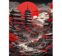 ZYHDK Jigsaw 1500 Pieces ,Irregularity Puzzle ,Japanese Landscapes Imperials Palaces Oil Painting ,Adult'S Personalised Toys Gifts,Dh169Sz