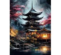ZYHDK Jigsaw 1500 Pieces ,Irregularity Puzzle ,Japanese Landscapes Imperials Palaces Oil Painting ,Adult'S Personalised Toys Gifts,Dh171Sz