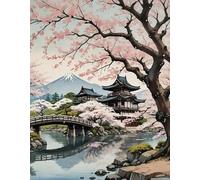 ZYHDK Jigsaw 1500 Pieces ,Irregularity Puzzle ,Japanese Landscapes Imperials Palaces Oil Painting ,Adult'S Personalised Toys Gifts,Dh168Sz