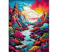 ZYHDK Jigsaw 2000 Pieces - Colourful Difficult Jigsaw - Abstract Meditations Landscapes Painting - Memory Games For Adults - Family Stress Relief Toys - Hz260Zt