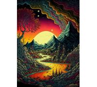 ZYHDK Jigsaw 2000 Pieces - Colourful Difficult Jigsaw - Abstract Meditations Landscapes Painting - Memory Games For Adults - Family Stress Relief Toys - Hz263Zt