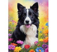 ZYHDK Jigsaw 2000 Pieces - Fun Art Difficult Puzzle - Borders Collies Dog Posters - Stress Relief Games For Family - Adults Challenge Toy Gifts - Hz240Zt