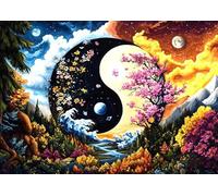 ZYHDK Puzzle 1500 Pieces - Pictures - Gifts - Irregular Puzzle - Tai Chi Abstract Painting - Elderly Memory Cognition Games - Wall Art Decoration, Wx248Zk